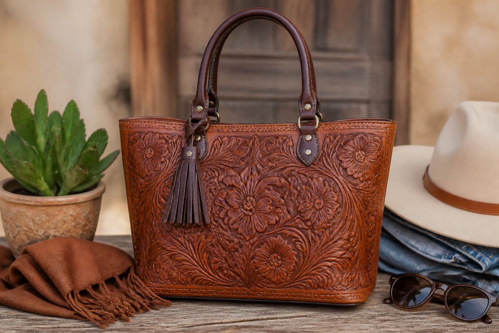 6 Ways to Style a Tooled Leather Handbag