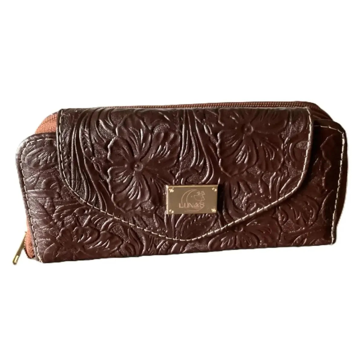 Plain Flap Shoulder Bag - Genuine Leather