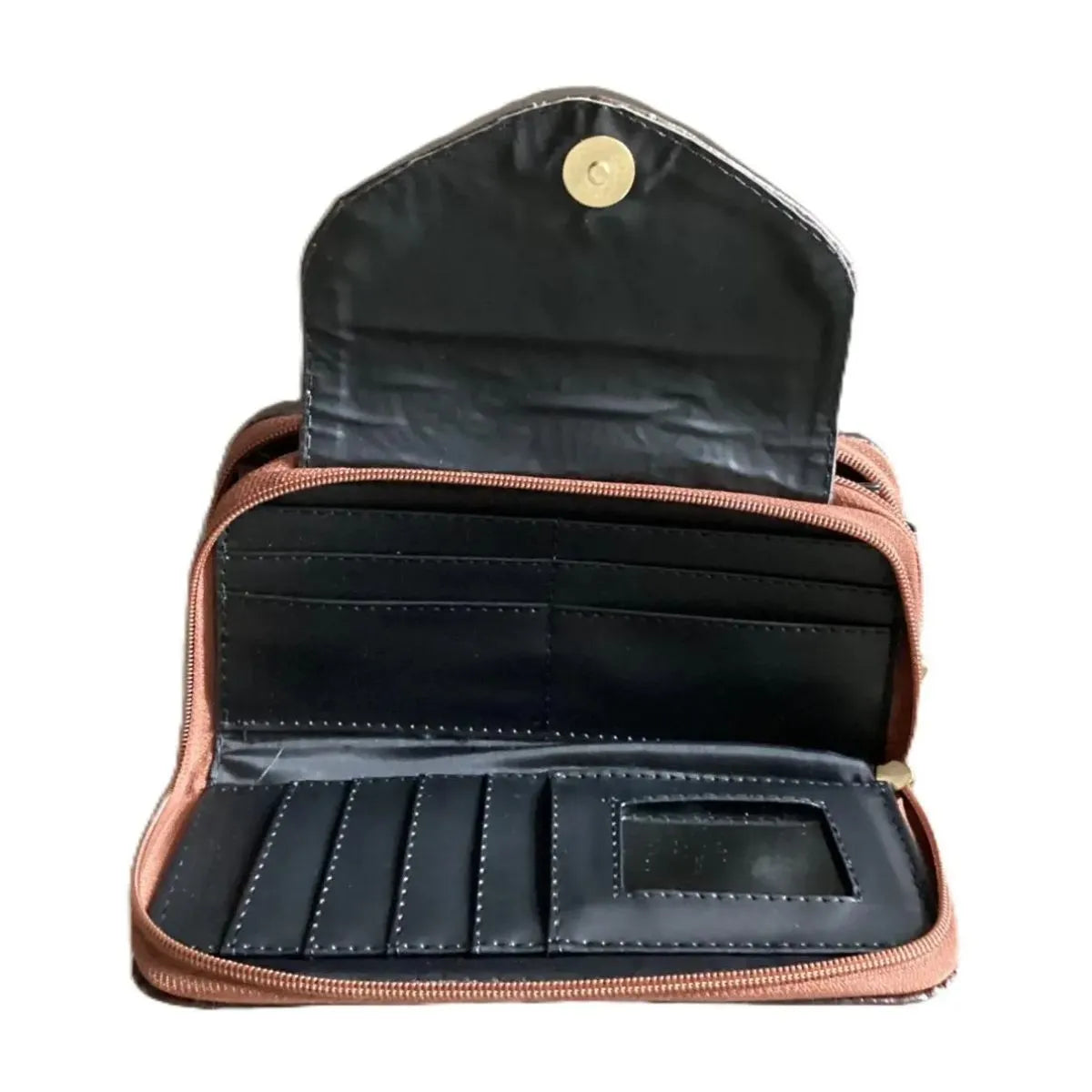 Plain Flap Shoulder Bag - Genuine Leather