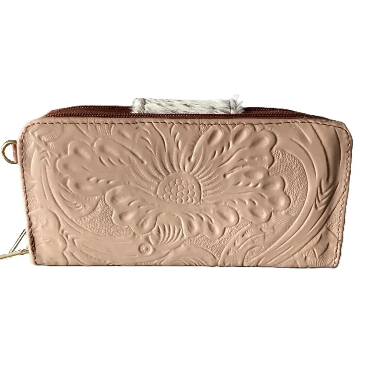 Leather Shoulder Bag with Fur - LunaArtesanal