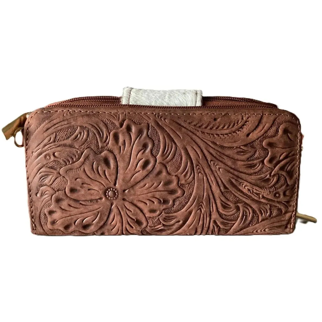 Leather Shoulder Bag with Fur - LunaArtesanal