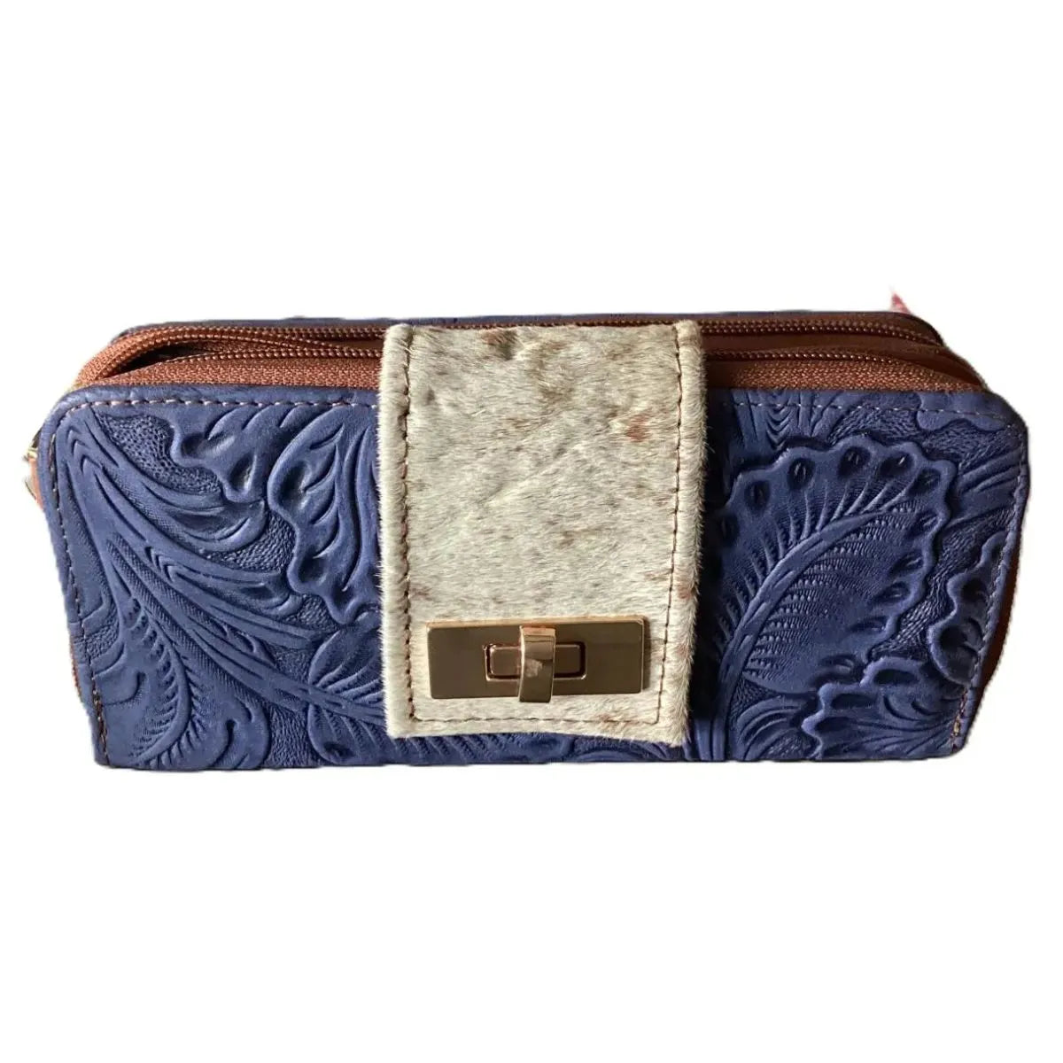 Leather Shoulder Bag with Fur - LunaArtesanal