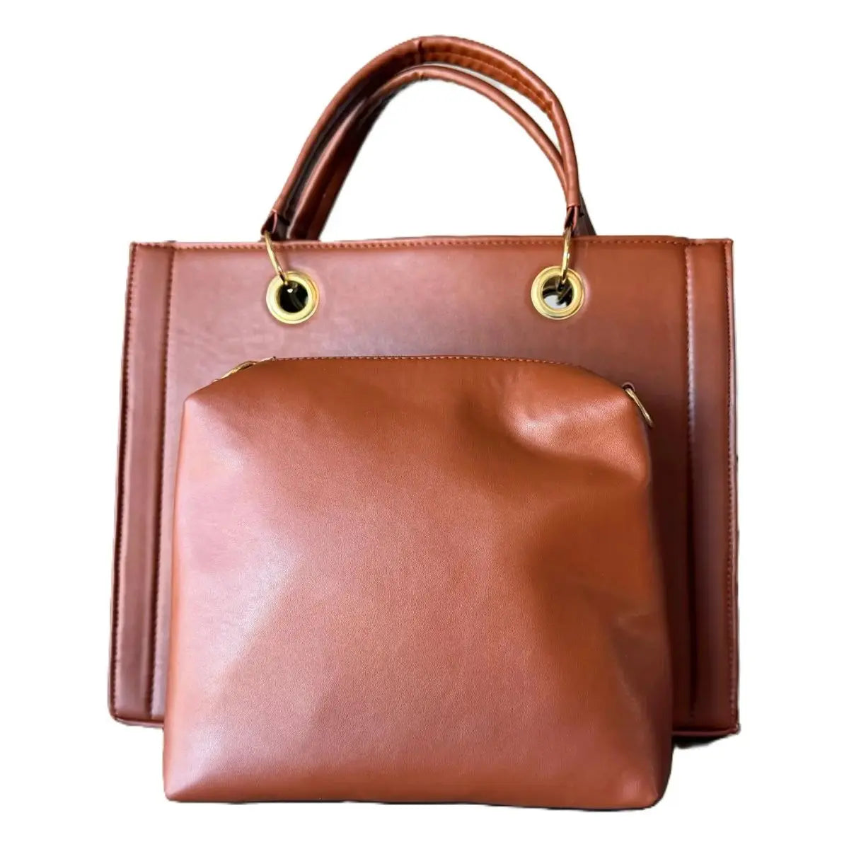Chiseled Tote Bag with Inner Pouch - LunaArtesanal