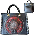 Bolsa Tote de Piel Pintada a Mano - LunaArtesanal