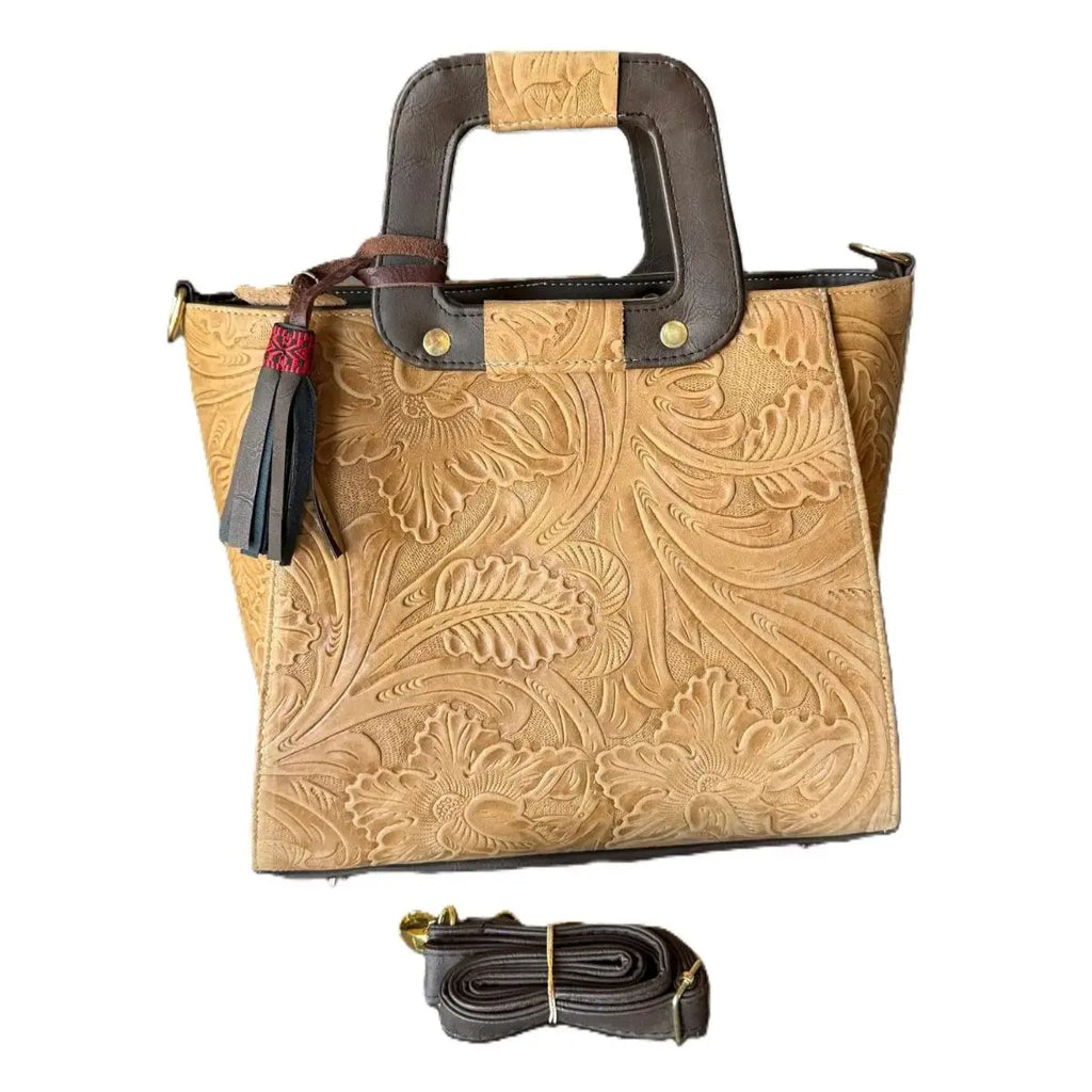 Chiseled Trapezoid Bag with Zipper - LunaArtesanal