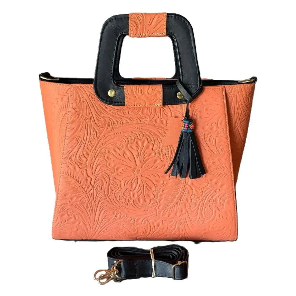Chiseled Trapezoid Bag with Zipper - LunaArtesanal