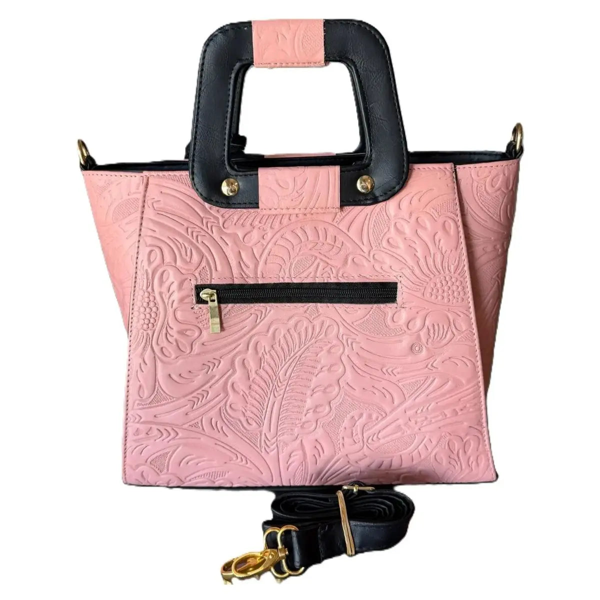 Chiseled Trapezoid Bag with Zipper - LunaArtesanal