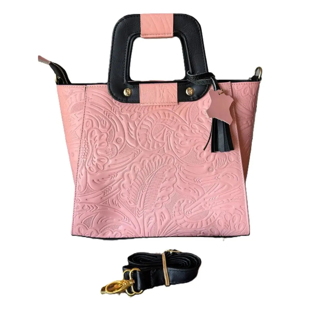Chiseled Trapezoid Bag with Zipper - LunaArtesanal