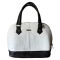 White Rectangular Bag with Chiseled Flap
