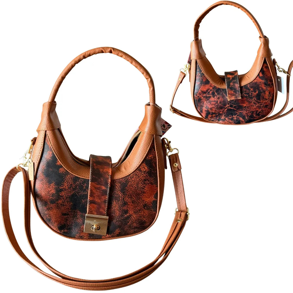 "Moon York" Half-Moon Bag - Genuine Leather