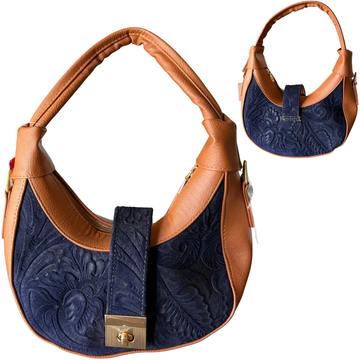 "Moon York" Half-Moon Bag - Genuine Leather