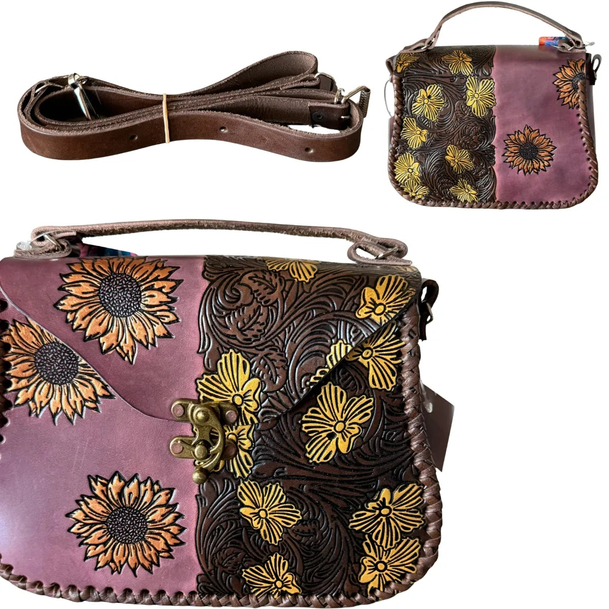 "Cross Amor" Bag - Leather Crossbody Bag with Flap