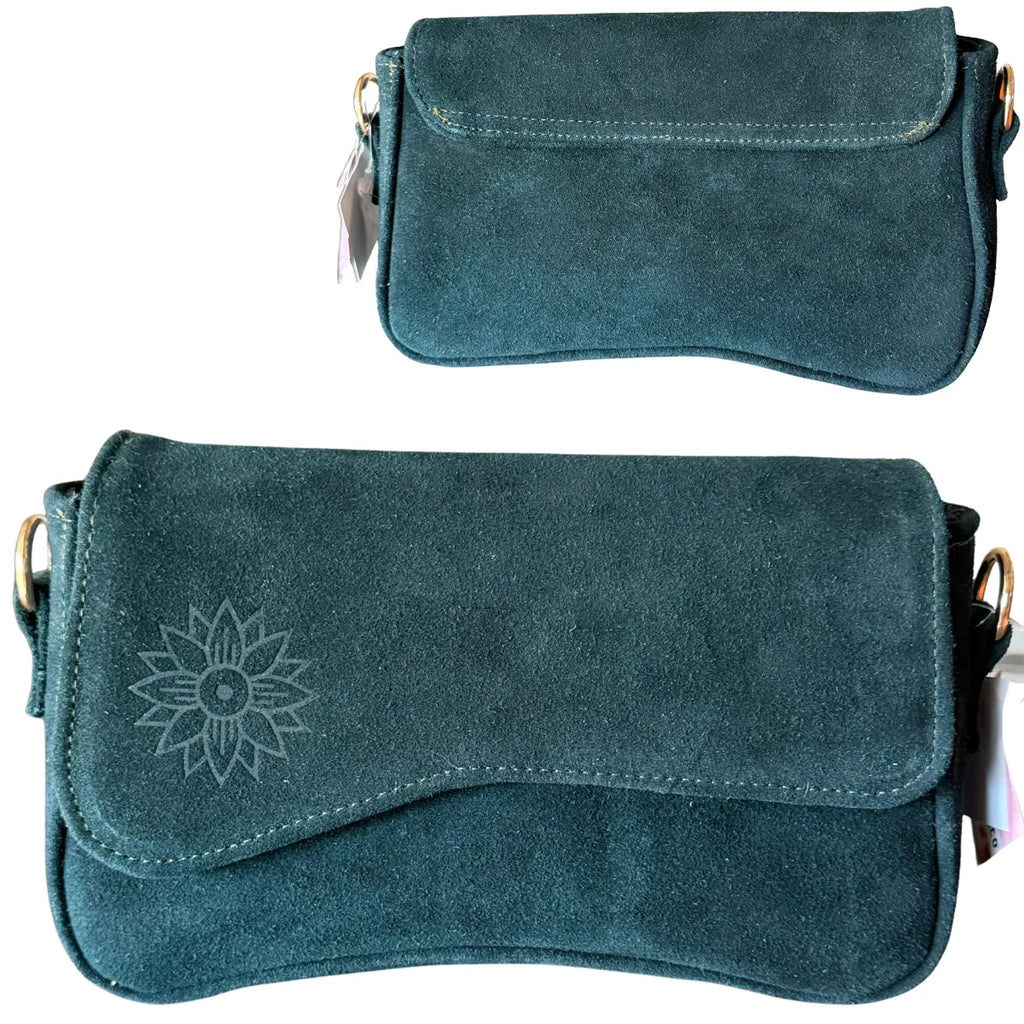 "Cross Tulum" Bag - Velvet, Leather, and Jute Handle