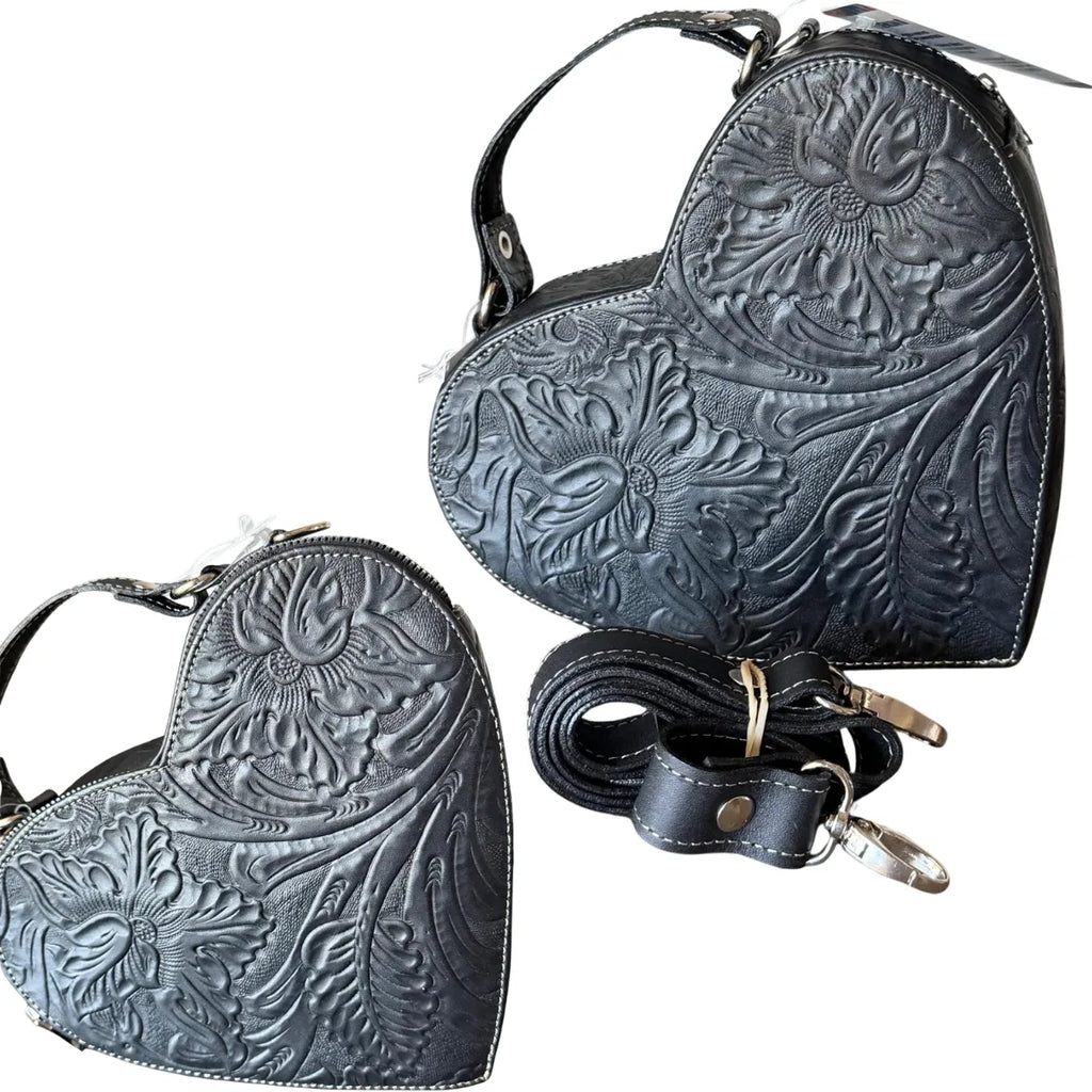 "Mari Queens" Bag - Embossed Leather Crossbody Bag