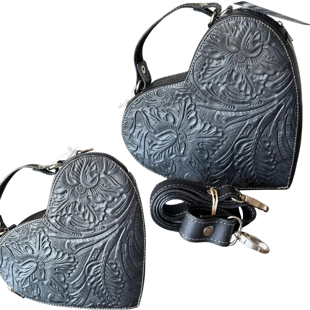 "Mari Queens" Bag - Embossed Leather Crossbody Bag