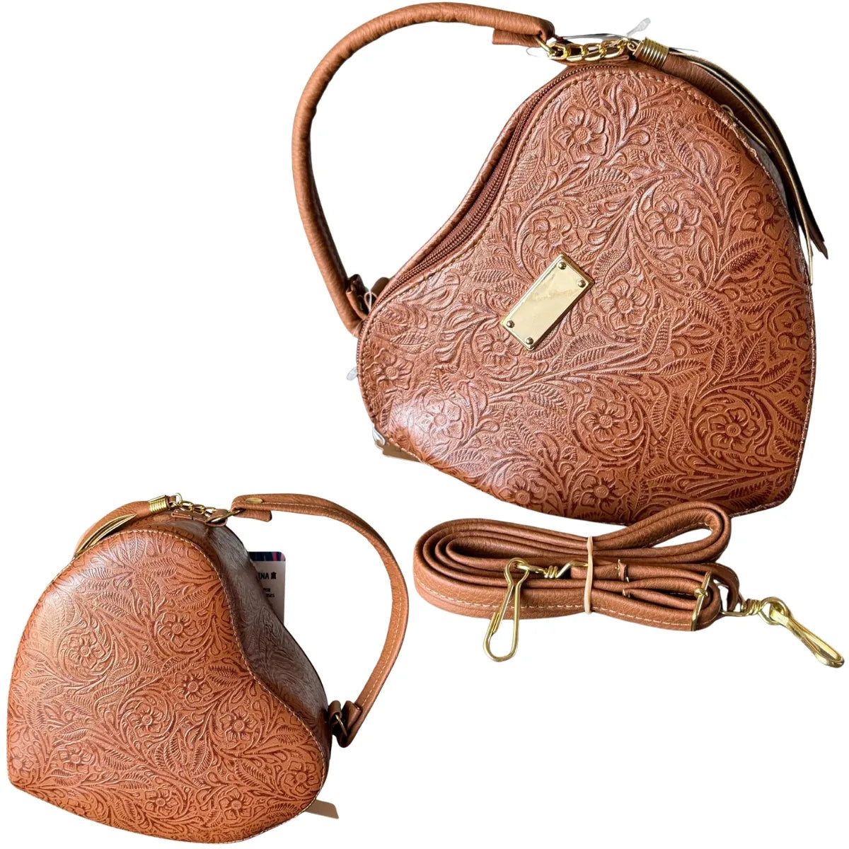 "Mari Queens" Bag - Embossed Leather Crossbody Bag