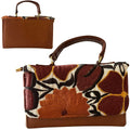 "Cross Two" Crossbody Bag - Leather and Chiapas Weave