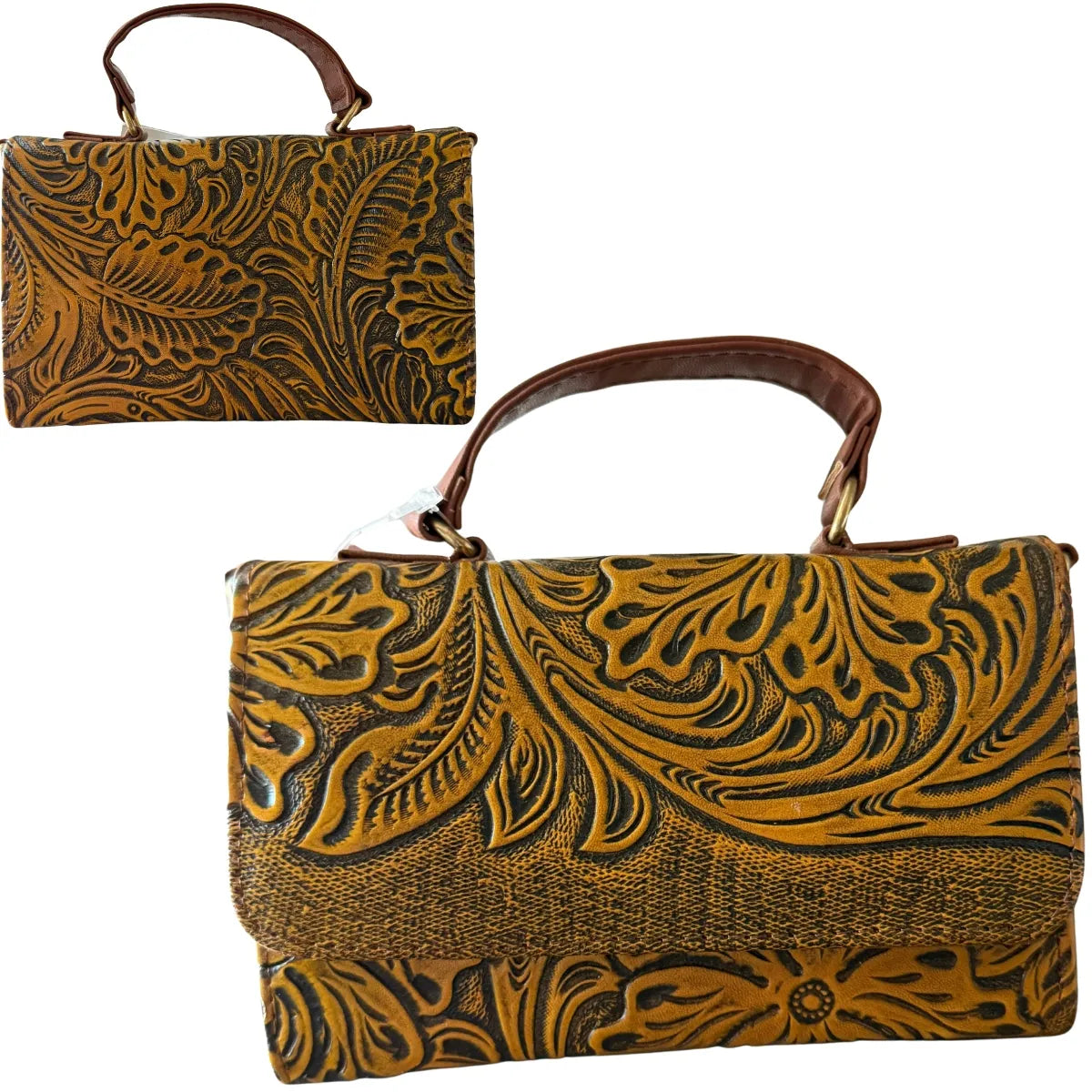 Bolsa Crossbody "Cross Two" - Cincelado Artesanal en Piel
