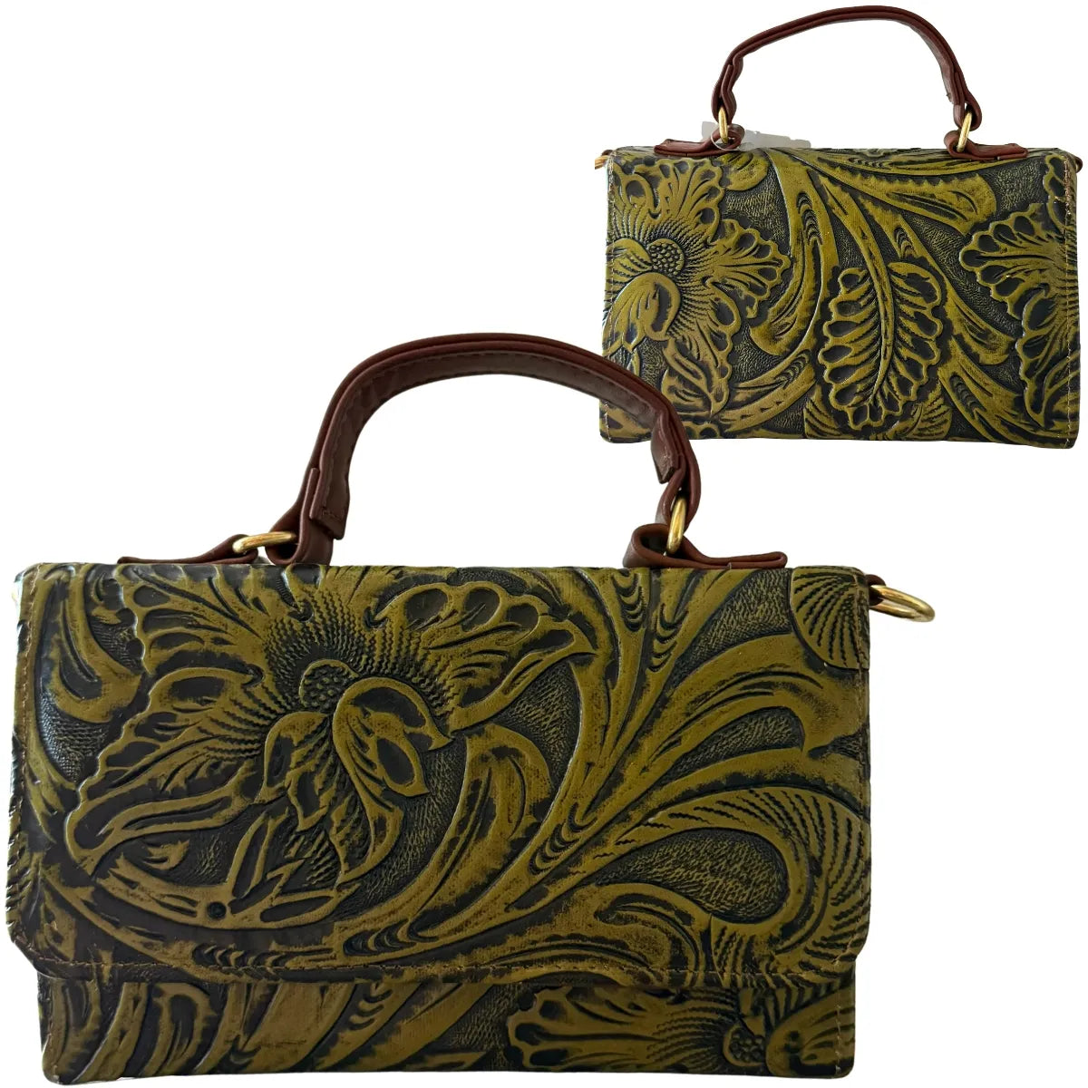 Bolsa Crossbody "Cross Two" - Cincelado Artesanal en Piel