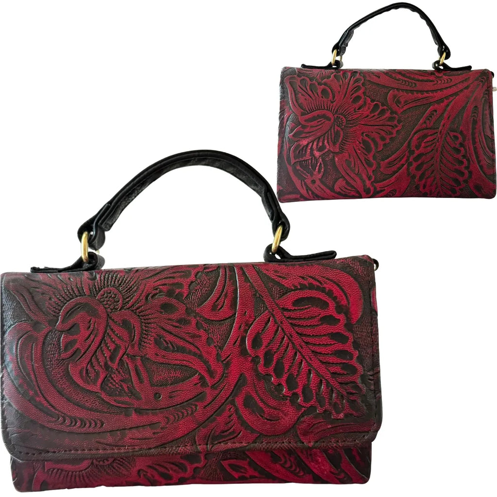 Bolsa Crossbody "Cross Two" - Cincelado Artesanal en Piel