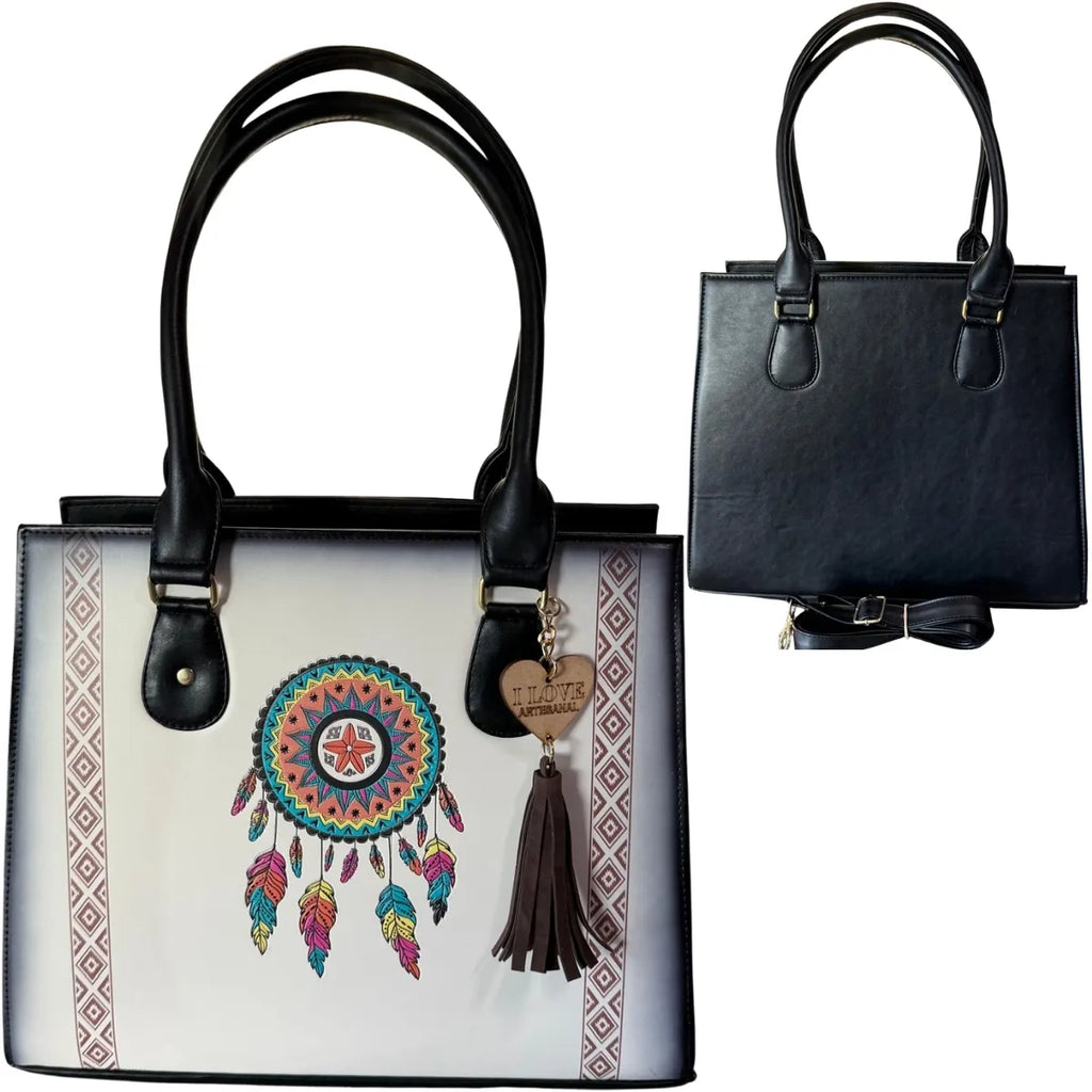 Bolsa "Chula" - Tote de Piel con Arte Pincelado a Mano