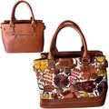Vegan Leather Bag with Chiapas Weave and Security Clasp