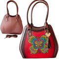 "Butterfly" Bag - Vegan Leather with Brushstroke Design