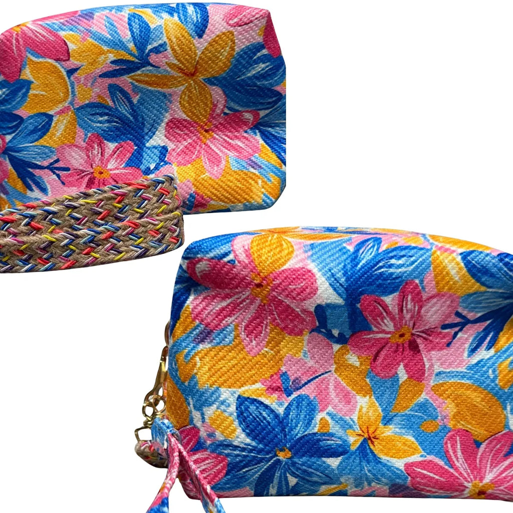 Bolsa de Yute Estilo "Cajita" con Arte Floral