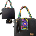 Bolsa Crossbody de Yute - Diseño Floral Artesanal
