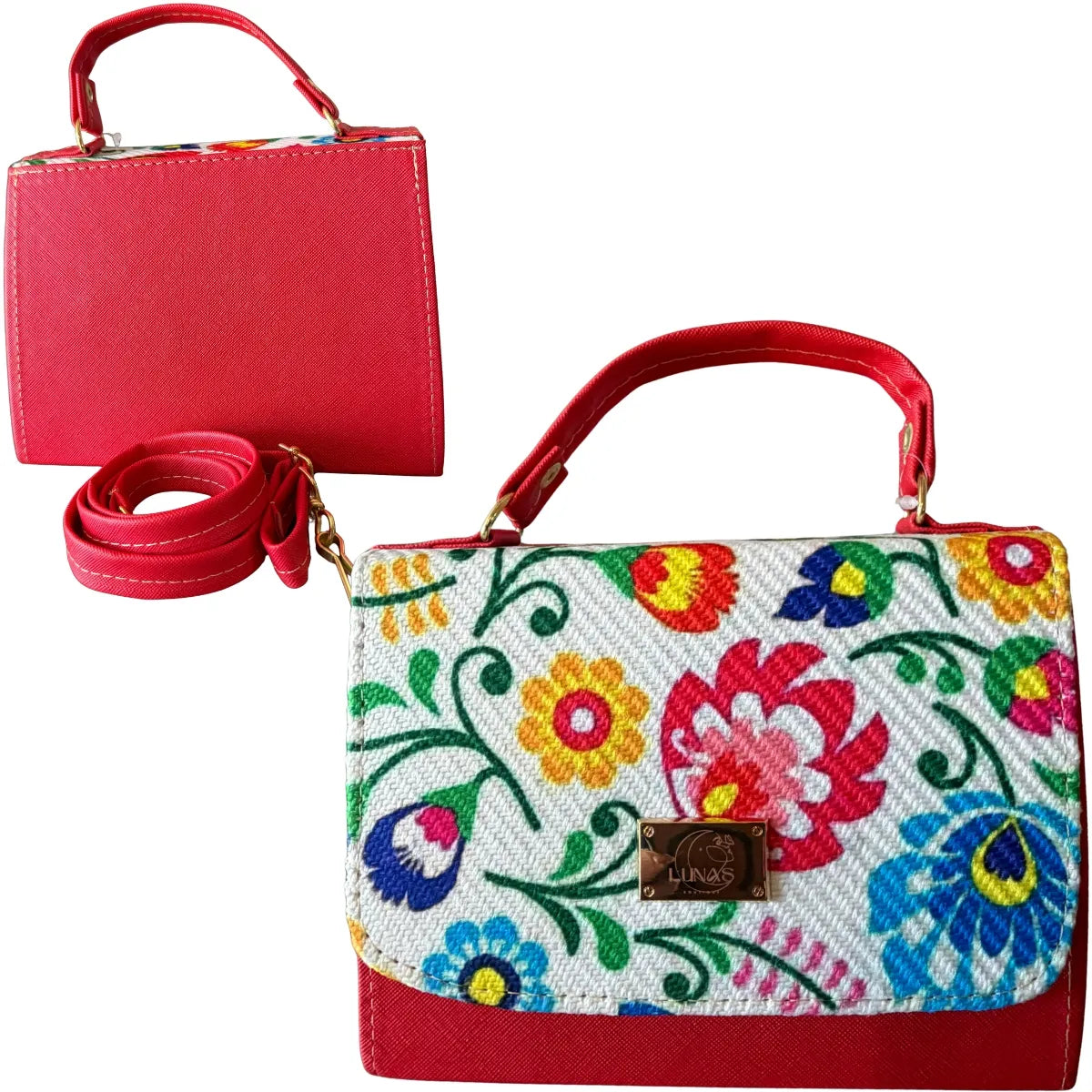 Jute Crossbody Bag - Handcrafted Floral Design