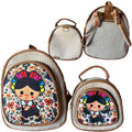"Mommy & Me" Combo - Lele Doll Jute Backpack Set
