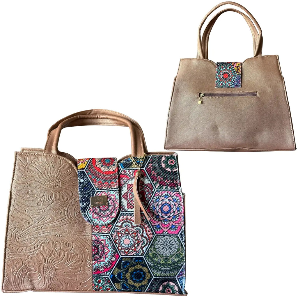 Bolsa de Yute "Gala de Mandalas" - Diseño Bitono Estructurado