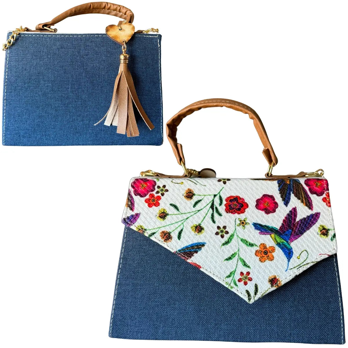 Handcrafted Crossbody Bag with Flap by Diseños Mexicanos