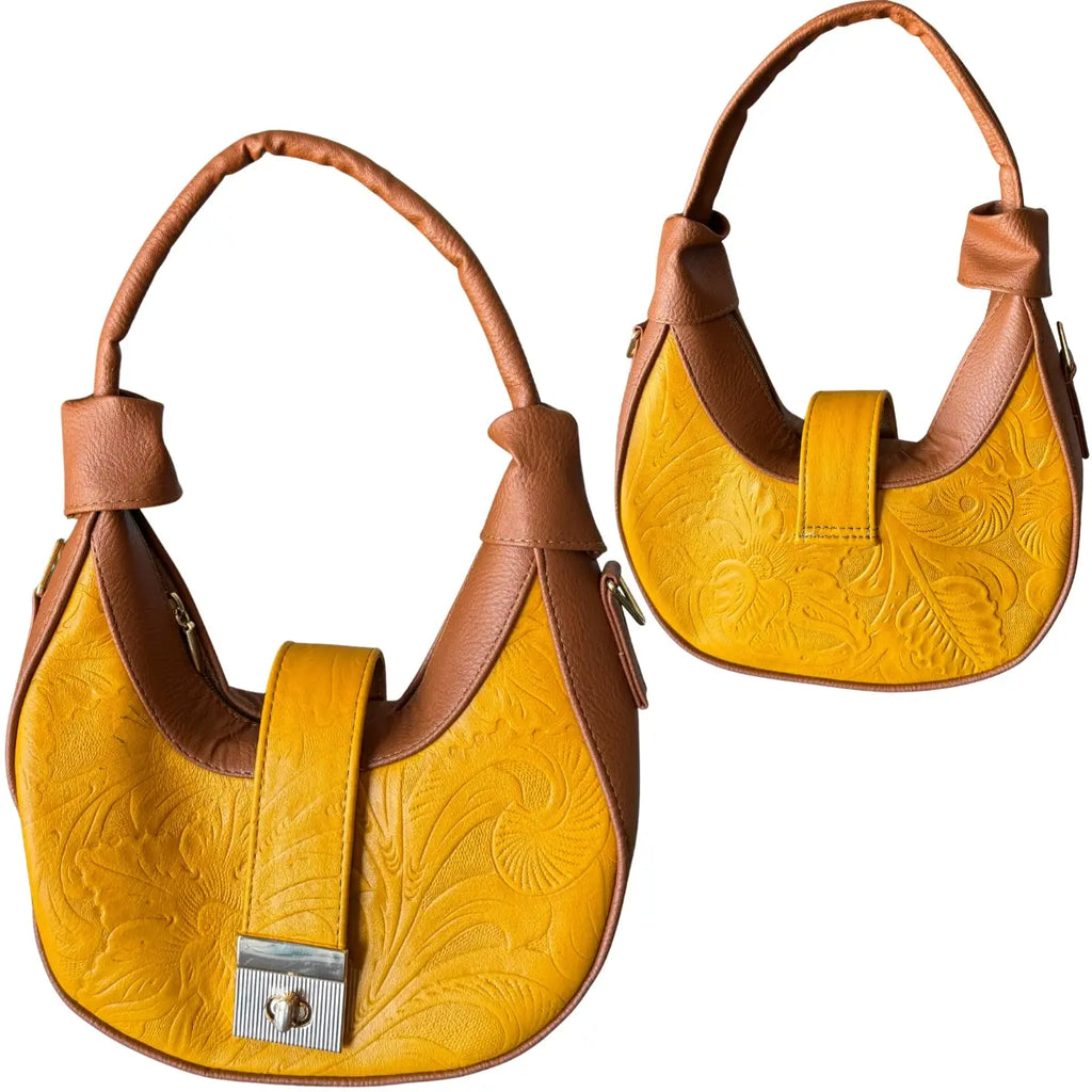"Moon York" Half-Moon Bag - Genuine Leather