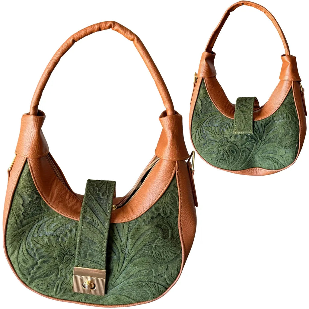 "Moon York" Half-Moon Bag - Genuine Leather