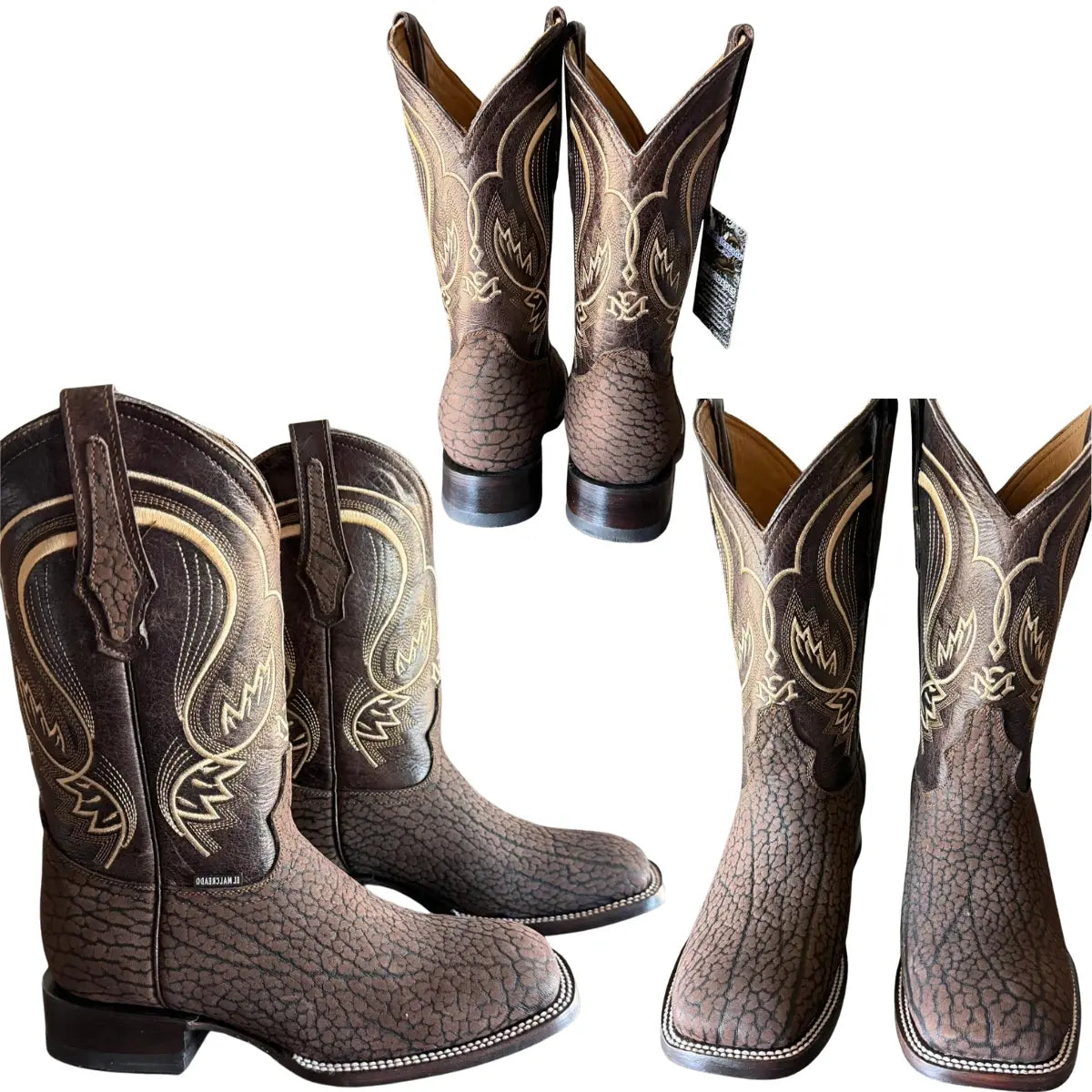 Malcreado Cowboy Boots in Bull Neck Leather - Chocolate