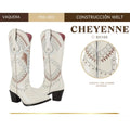 Cheyenne Cowboy Boots - Beige Cowhide Leather