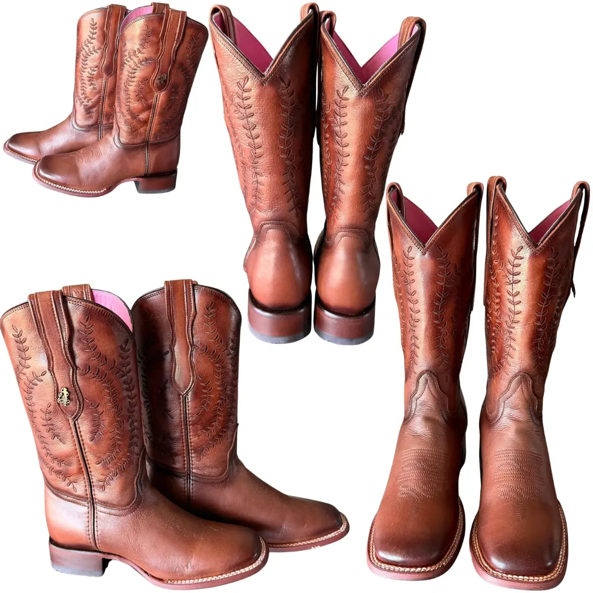 El Malcreado Women's Cowboy Boots - Shedron Waxed Leather