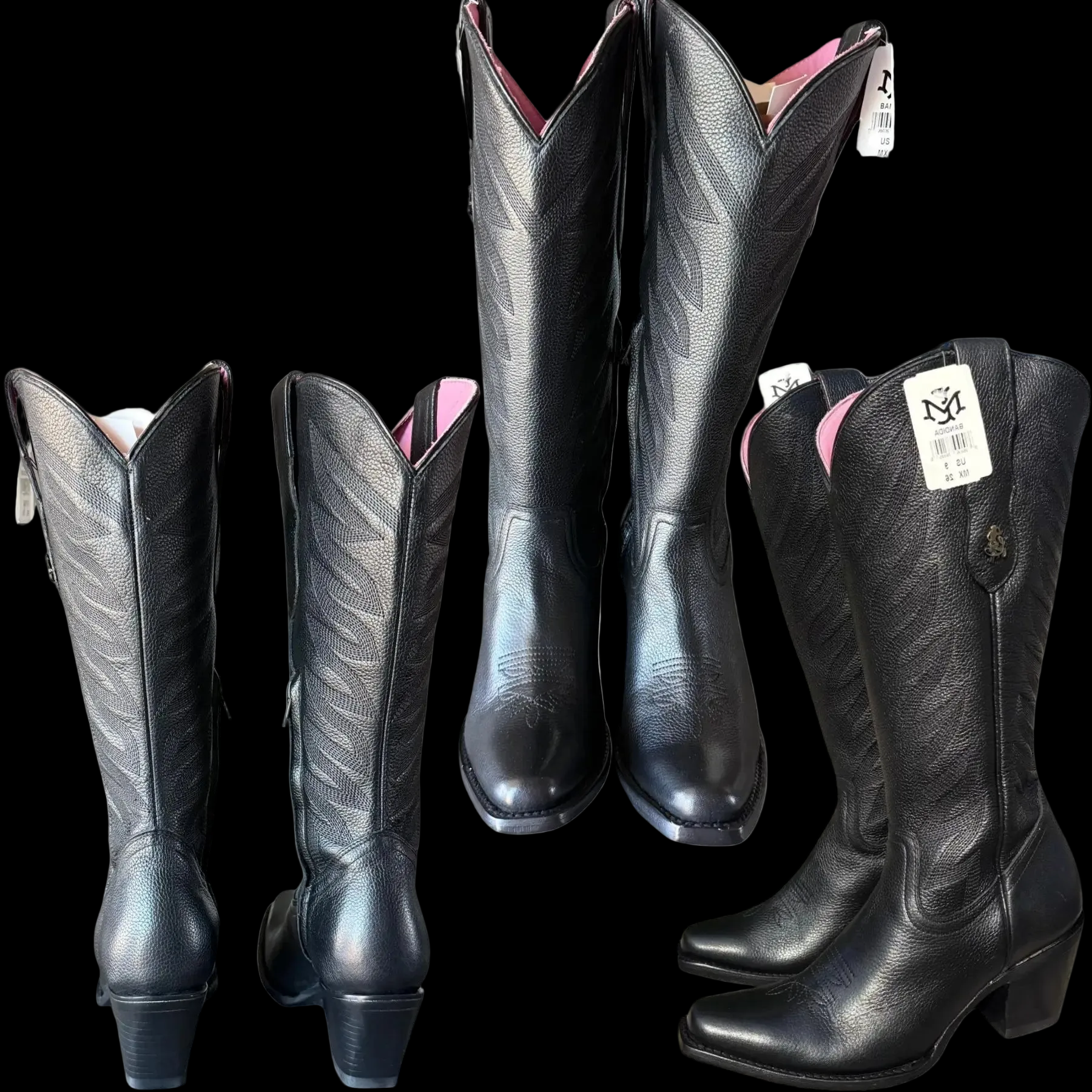 Bandida Women's Cowboy Boots - Elegant Black #9