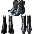Ladies' Yukon Cowboy Ankle Boots - Black California Glow