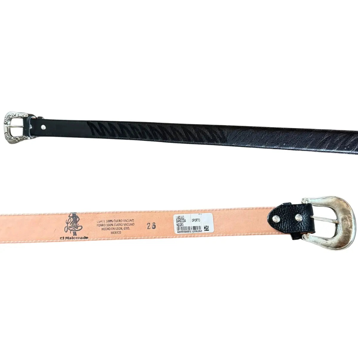 Malcreado Floral Embroidered Leather Western Belt