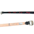 Malcreado Floral Embroidered Leather Belt - Elegant White & Grey Pattern