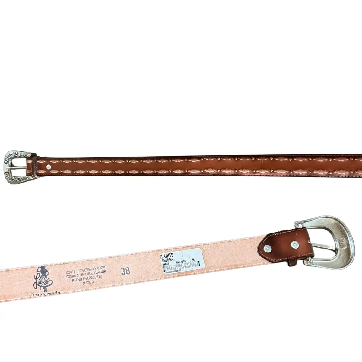 Malcreado Shedron Floral Embroidered Leather Belt
