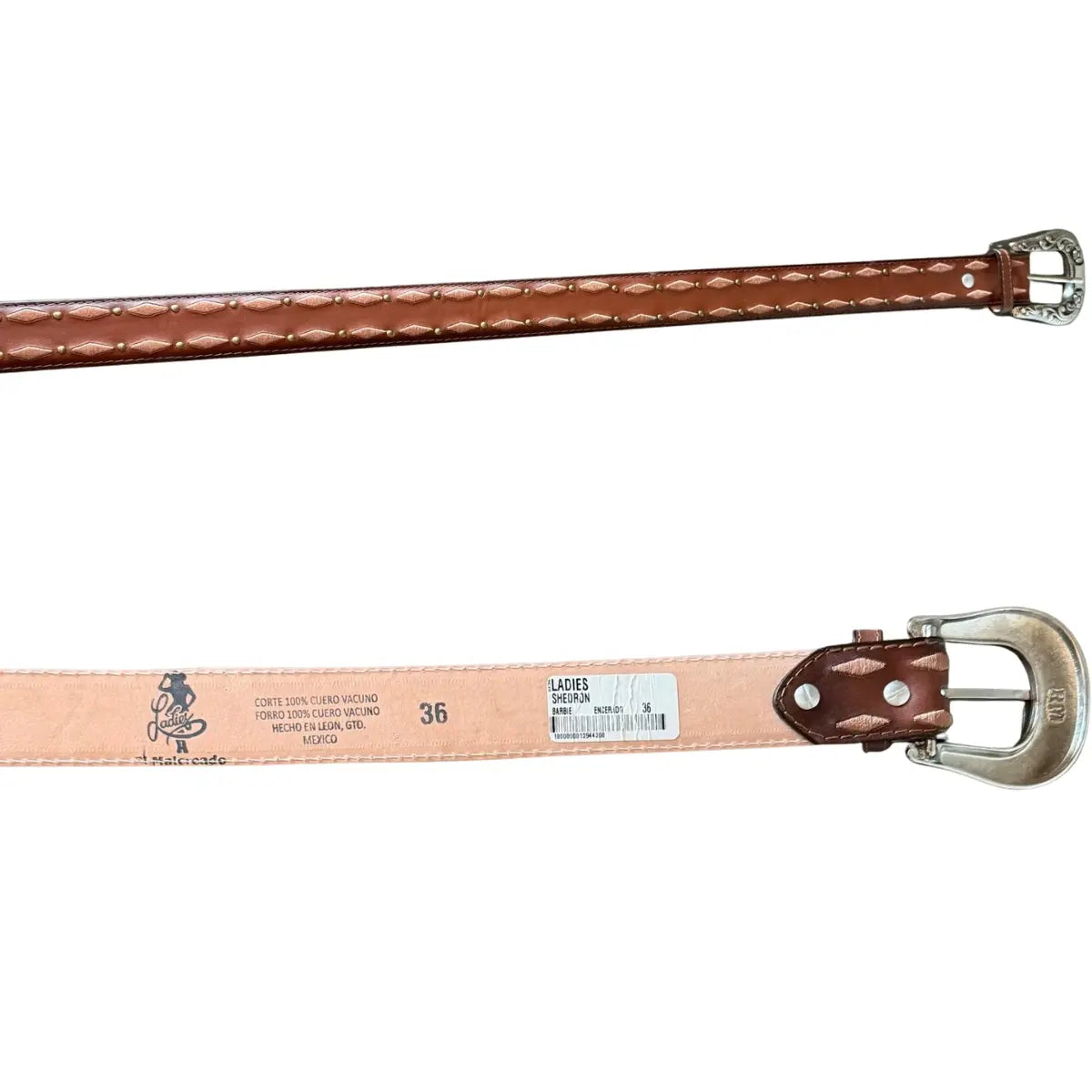 Malcreado Shedron Floral Embroidered Leather Belt