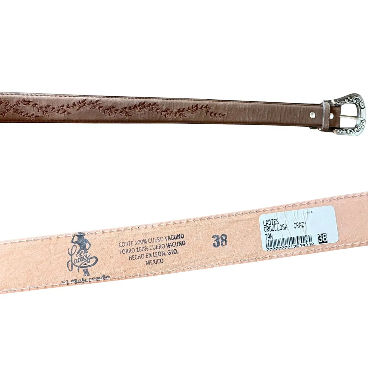 Malcreado Shedron Floral Embroidered Leather Belt
