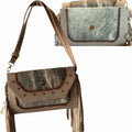 Country Style Hair-on-Hide Leather Crossbody Bag