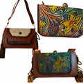 Bolsa Crossbody de Piel con Pelo Estilo Country