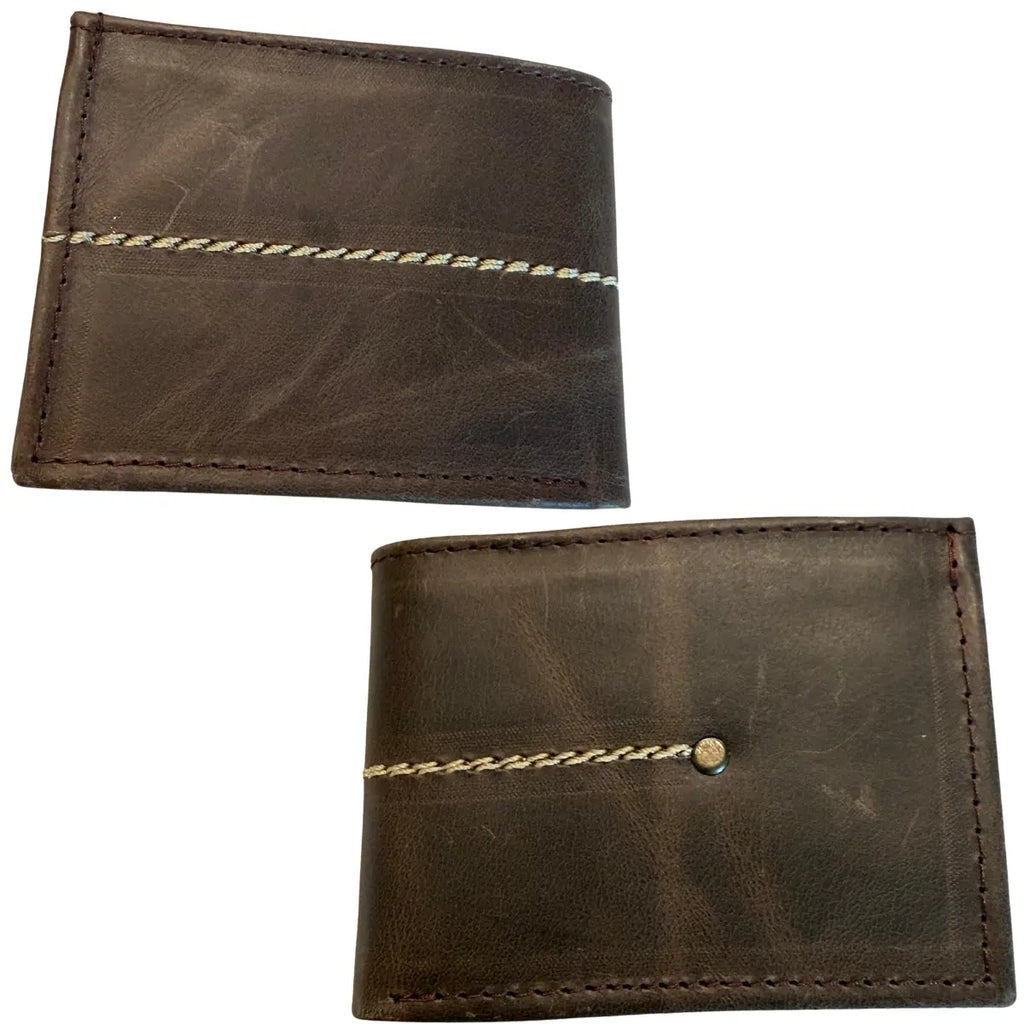 Malcreado Handcrafted Men's Leather Wallet - Shaded Finish