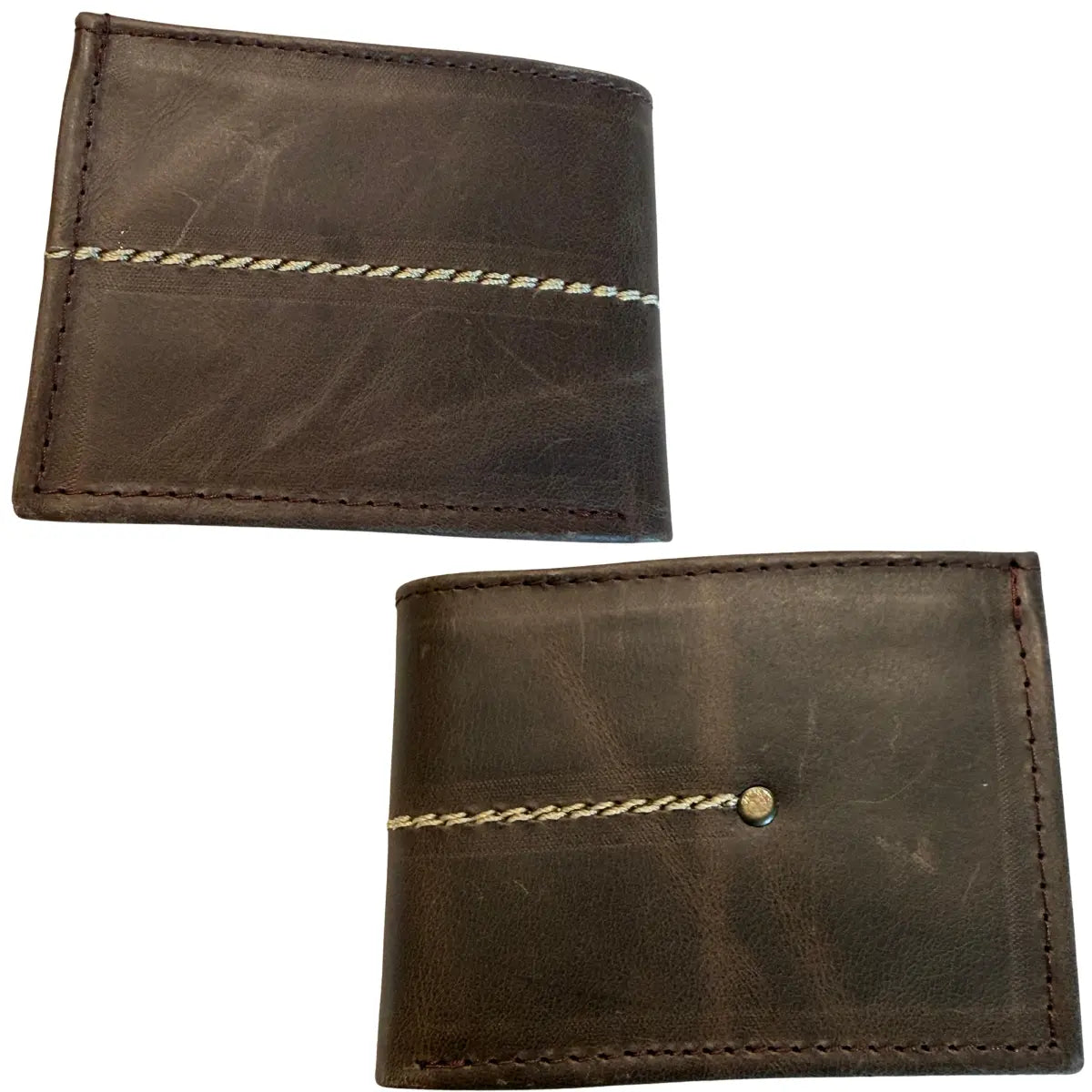 Malcreado Handcrafted Men's Leather Wallet - Shaded Finish