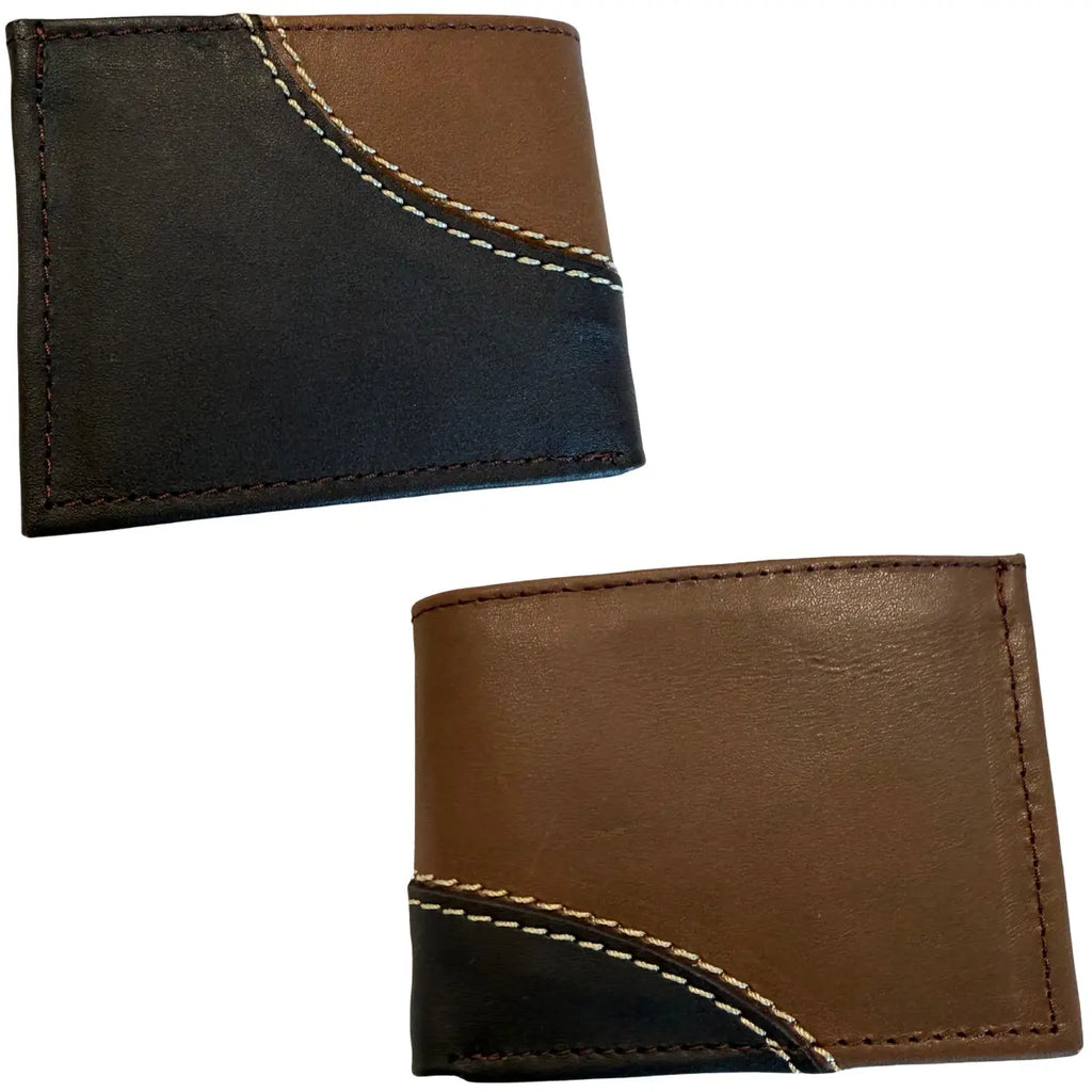 Malcreado Handcrafted Men's Leather Wallet - Shaded Finish